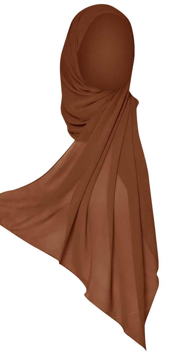 Chocolate Luxette Georgette Hijab