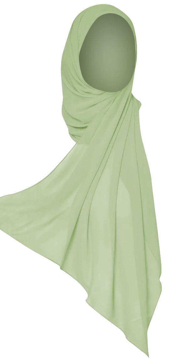 Mint Green Luxette Georgette Hijab