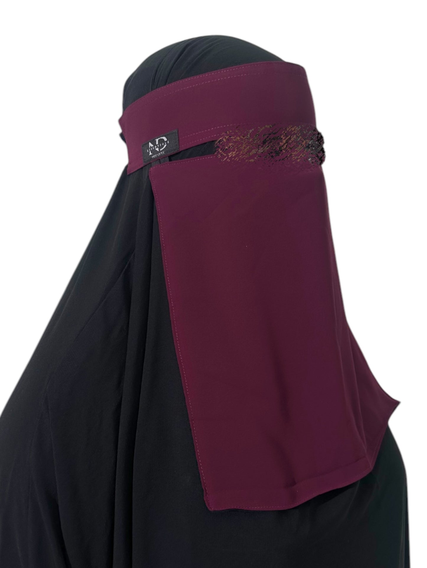 Dual-Tone Reversible Saudi Niqab — Medium Length
