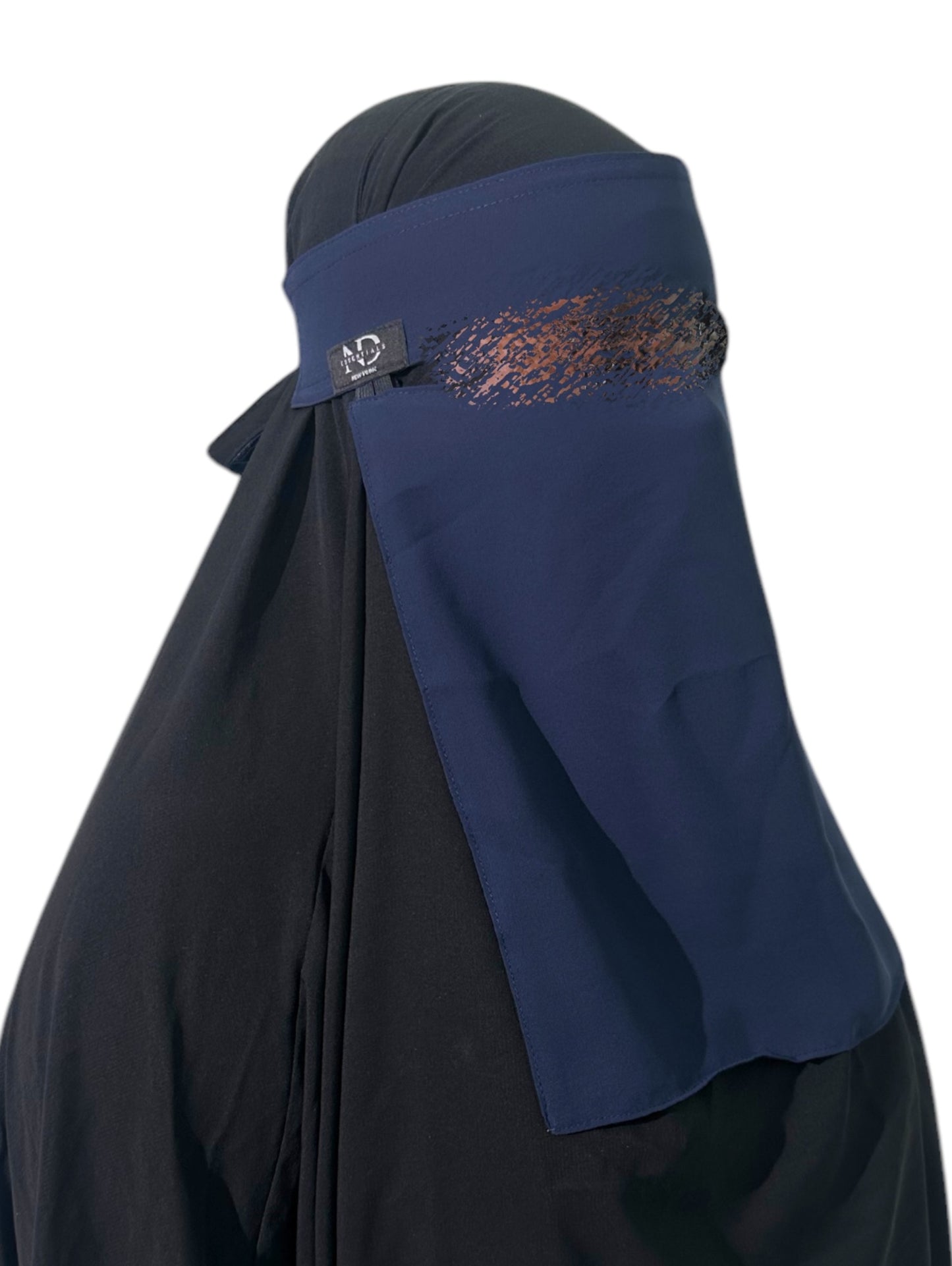 Dual-Tone Reversible Saudi Niqab — Medium Length