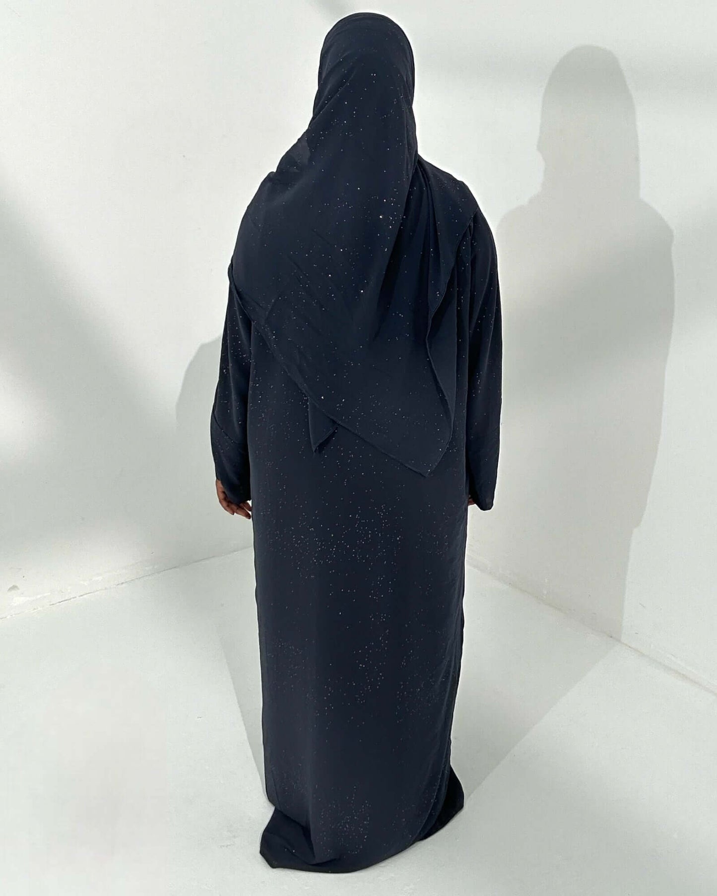 PRE-ORDER Black Shimmer Open Abaya Set