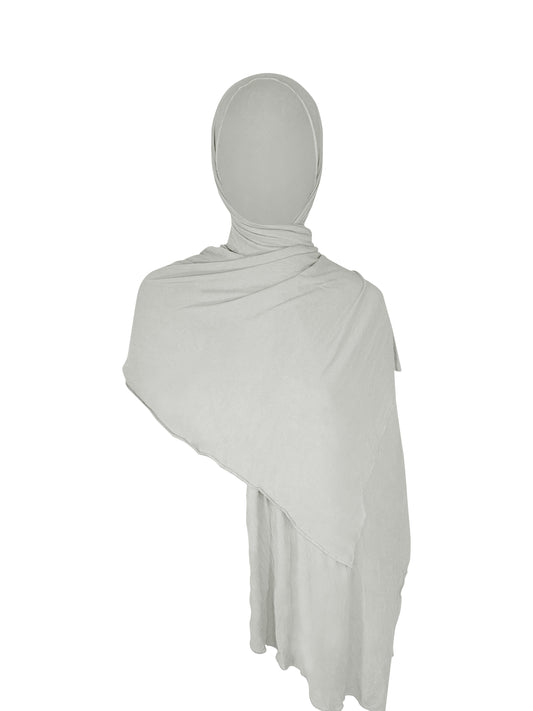 Silver Grey MaxiFold Jersey Maxi Hijab